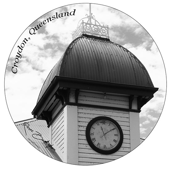 Croydon, Queensland Circle 70mm x 70mm sticker 9076