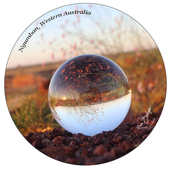 Ngumban, Western Australia Circle 70mm x 70mm sticker 8364