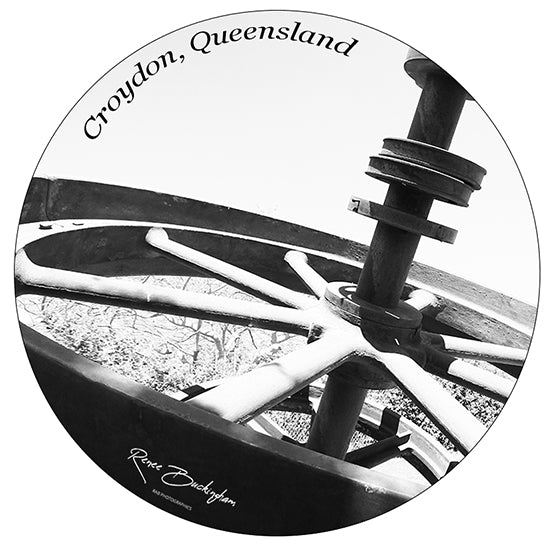 Croydon, Queensland Circle 70mm x 70mm sticker 9057