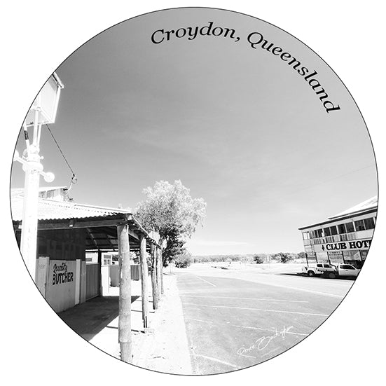 Croydon, Queensland Circle 70mm x 70mm sticker 9043