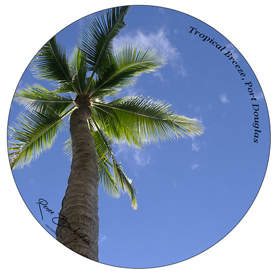 Tropical Breeze Circle 70mm x 70mm sticker 9363